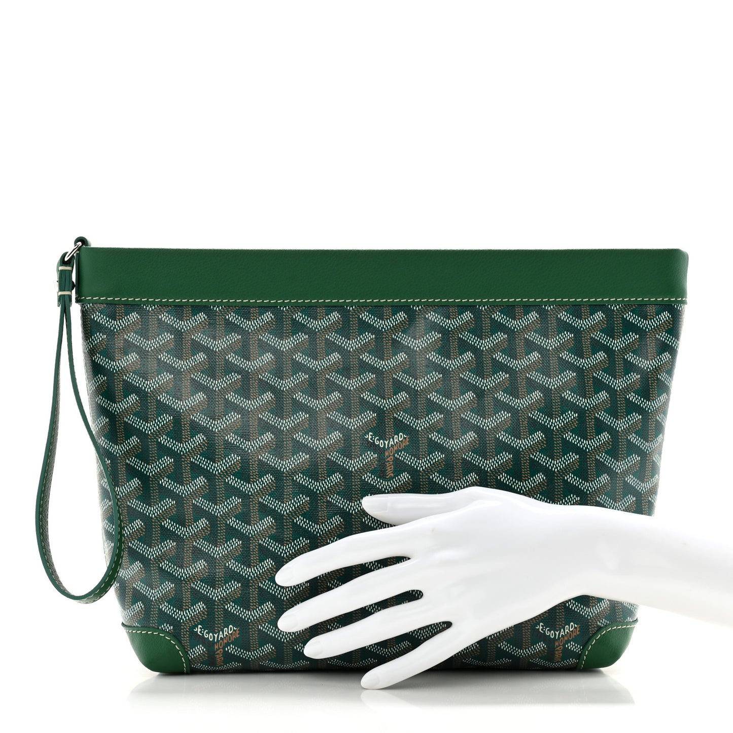 Goyardine Conti Pouch Green