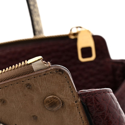 Louis Vuitton Ostrich Lizard Majestueux Tote MM Bordeaux 11 of 13