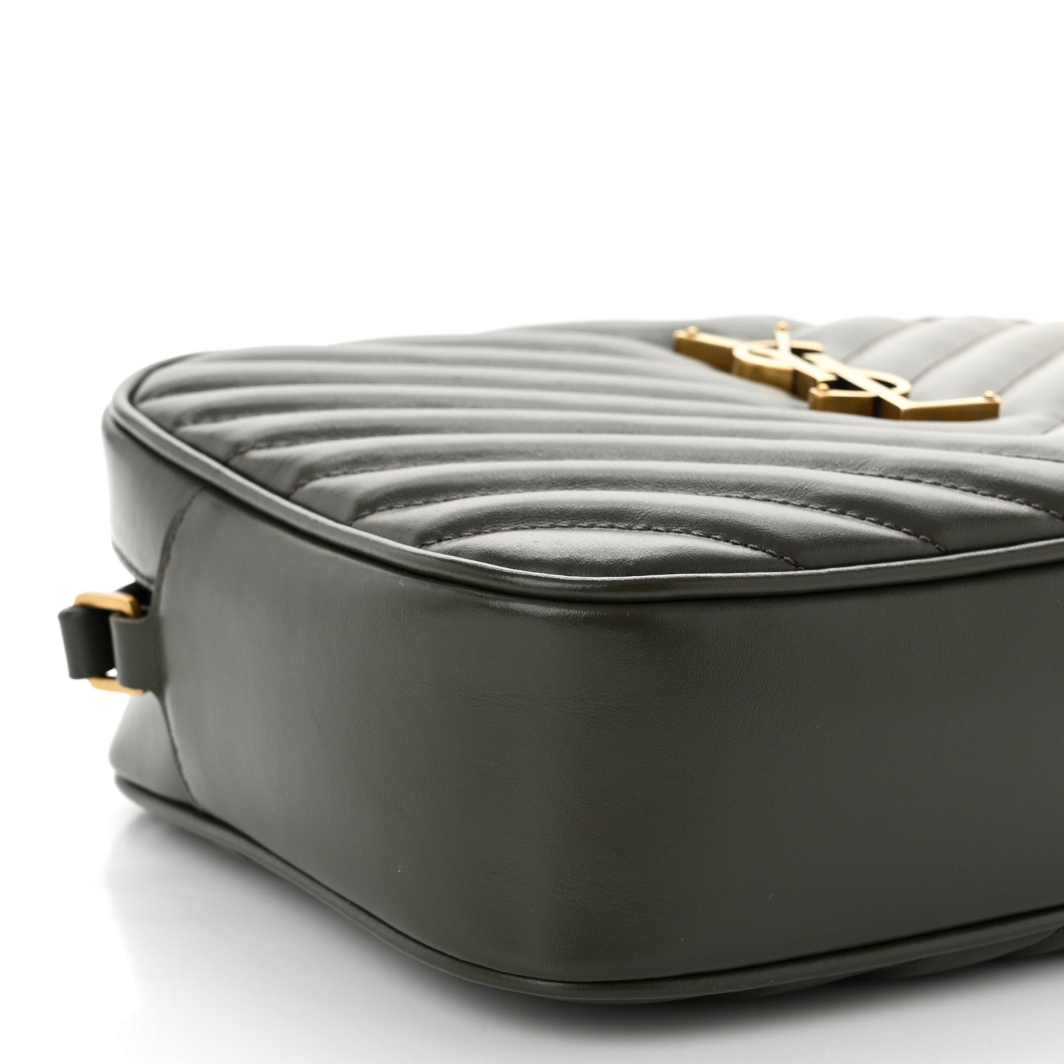 Saint Laurent Calfskin Matelasse Monogram Lou Camera Bag Military Olive 9 of 10
