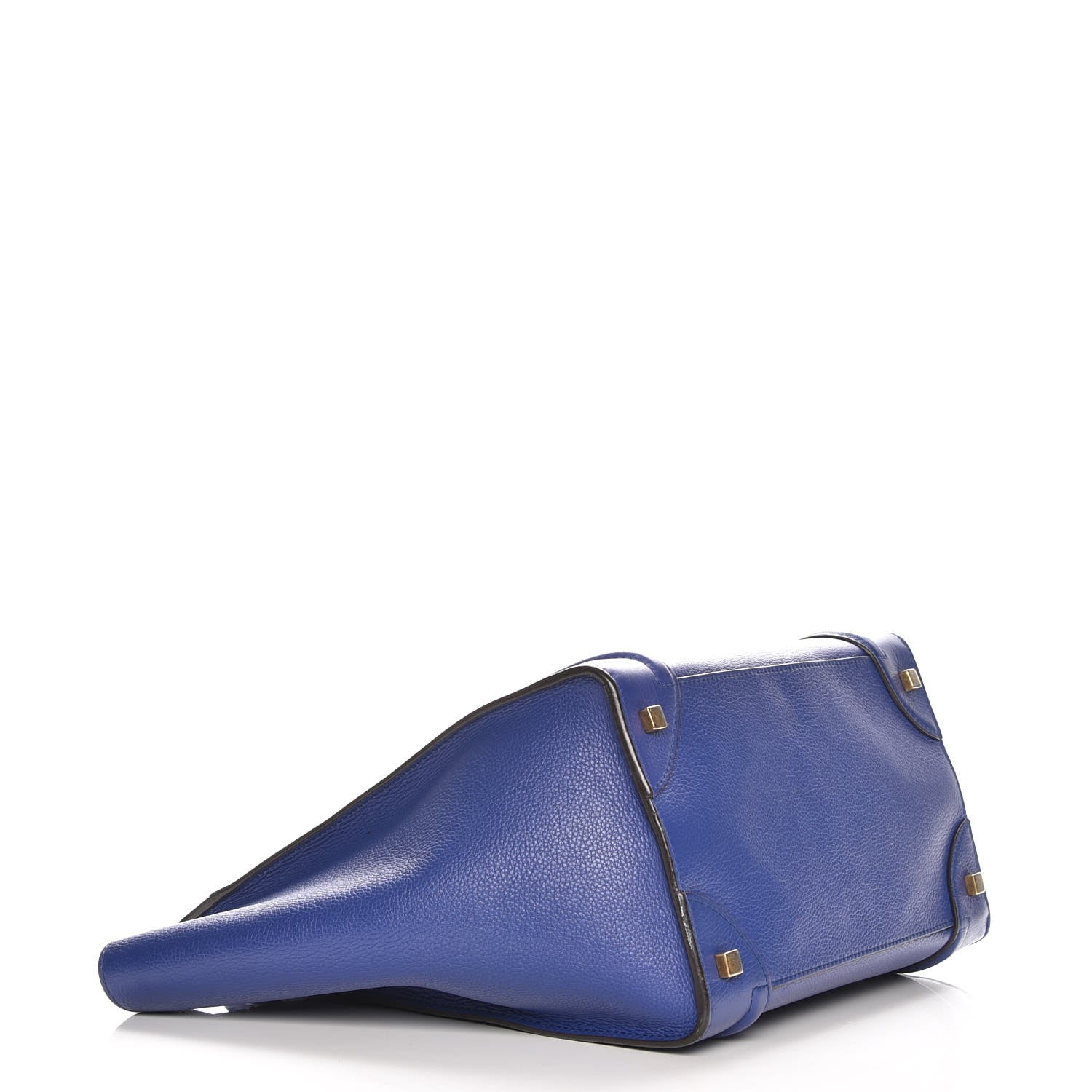 Celine Drummed Calfskin Mini Luggage Indigo 4 of 9