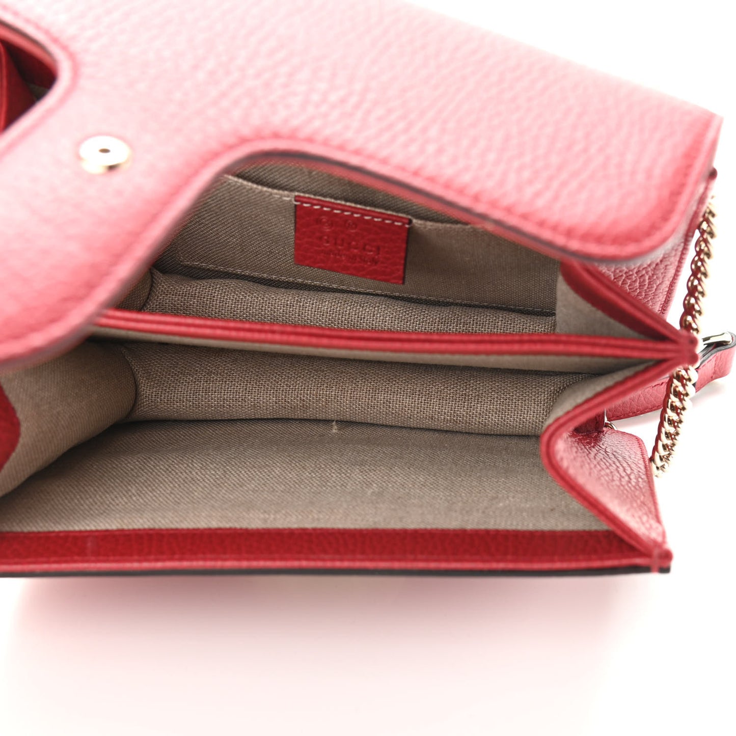 Dollar Calfskin Small Interlocking G Shoulder Bag Red