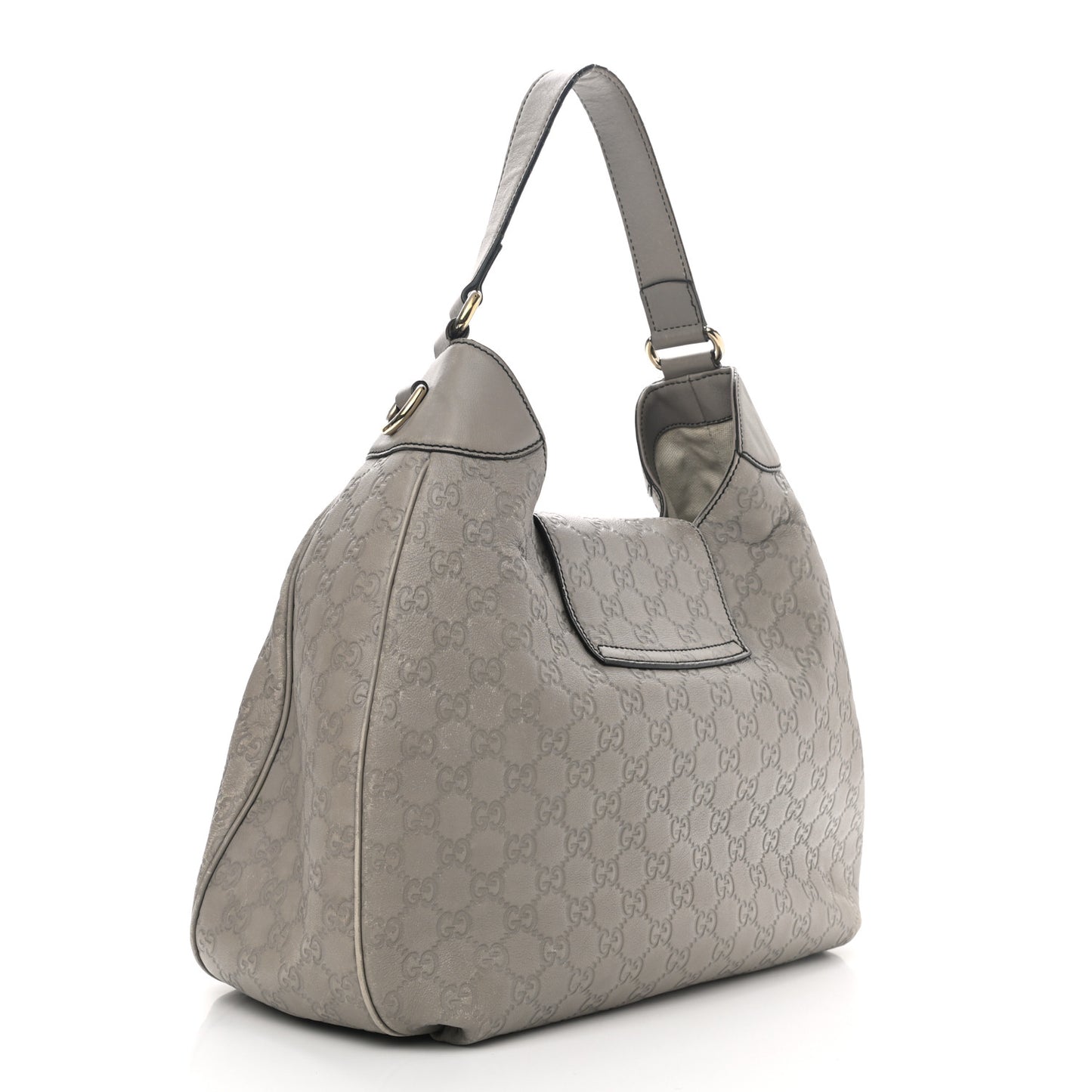Soft Guccissima Medium Emily Hobo Storm Grey