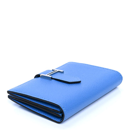 Hermes Epsom Bearn Card Holder Wallet Bleu Paradis 3 of 4