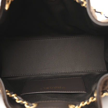Chanel Suede Quilted Mini Chanel 25 Handbag Dark Brown 5 of 11
