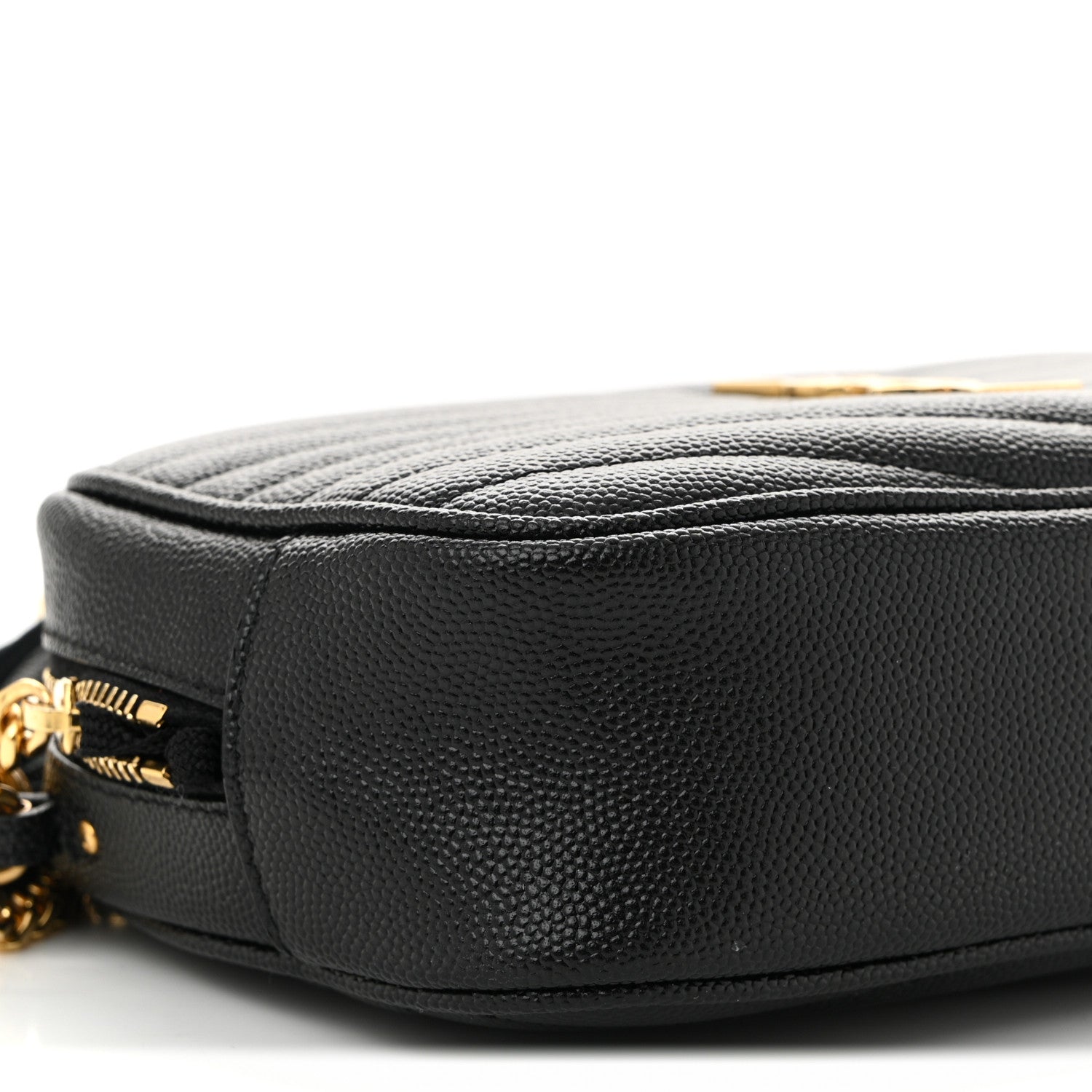 Saint Laurent Grain De Poudre Matelasse Monogram Mini Lou Camera Bag Black 9 of 10