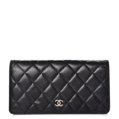 Chanel Lambskin Quilted Yen Wallet Black 1 of 14