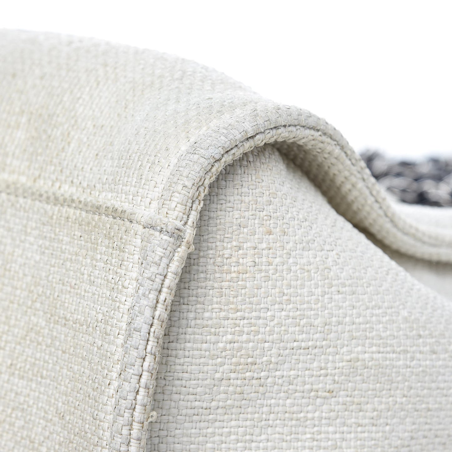 Woven Straw Raffia Extra Large Deauville Tote White Navy