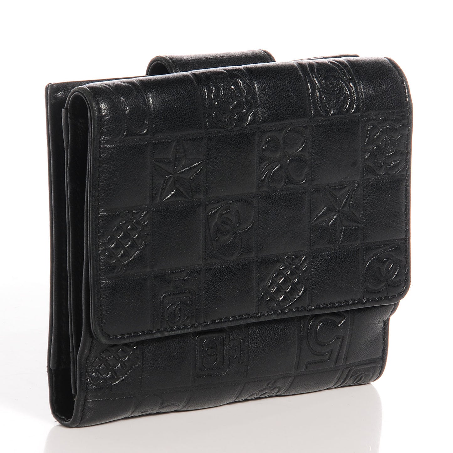 Lambskin Precious Symbols French Wallet Black