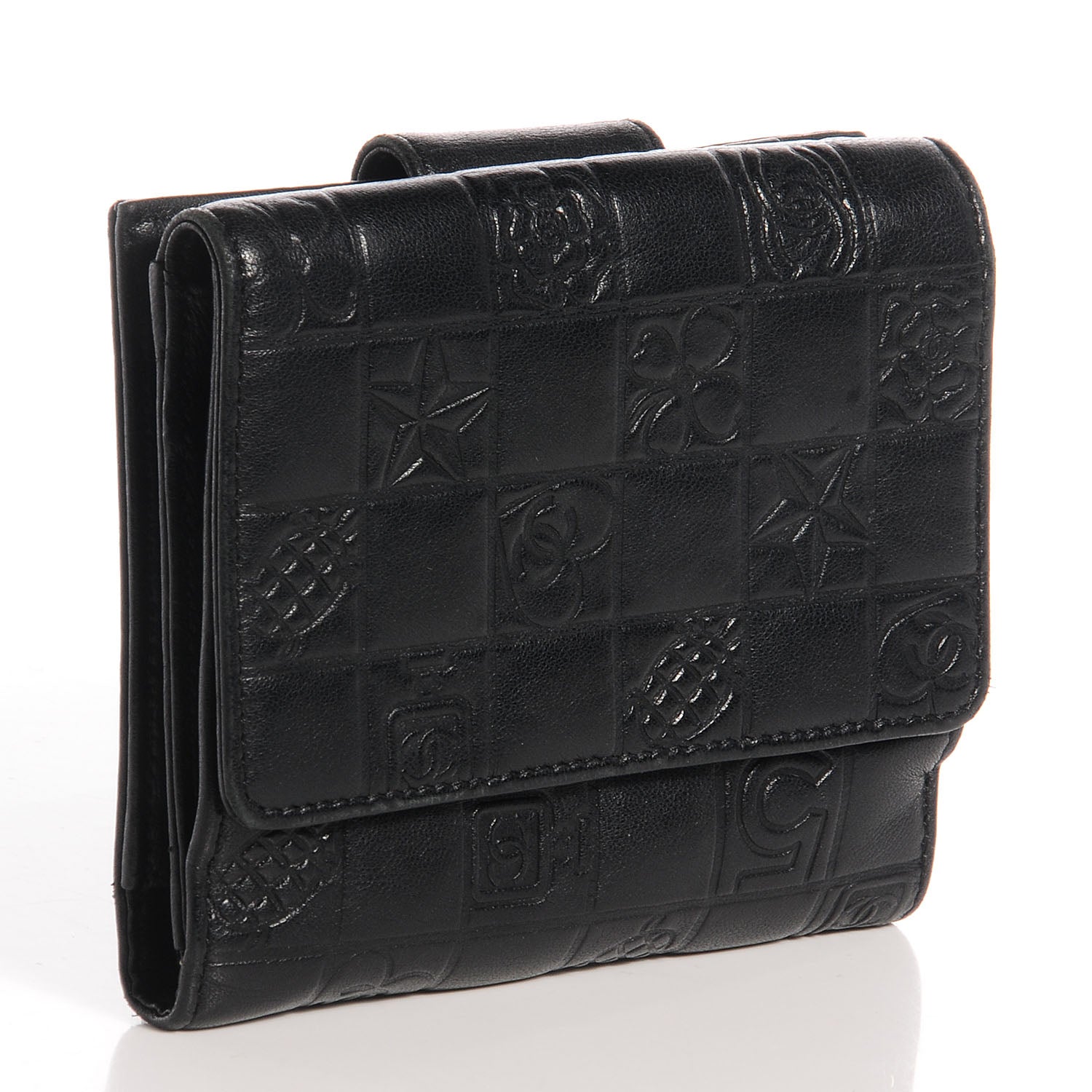 Chanel Lambskin Precious Symbols French Wallet Black 3 of 8
