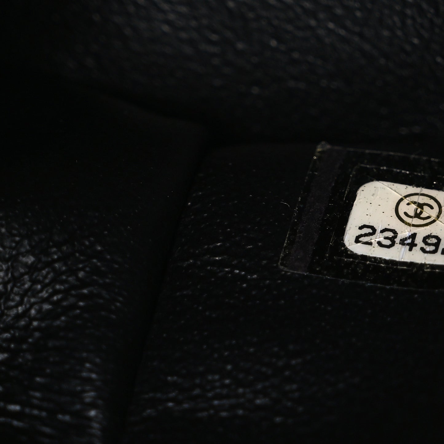 Caviar Lizard Embossed Quilted Small Coco Handle Flap Black