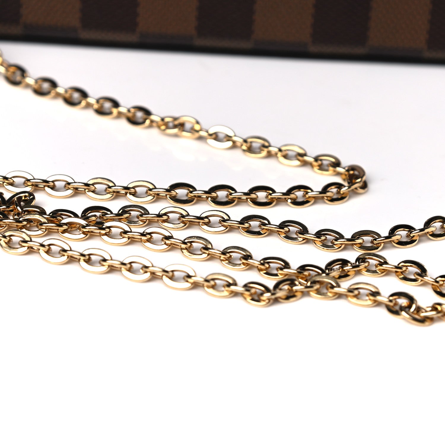 Louis Vuitton Damier Ebene Pochette Felicie Chain Wallet 10 of 10