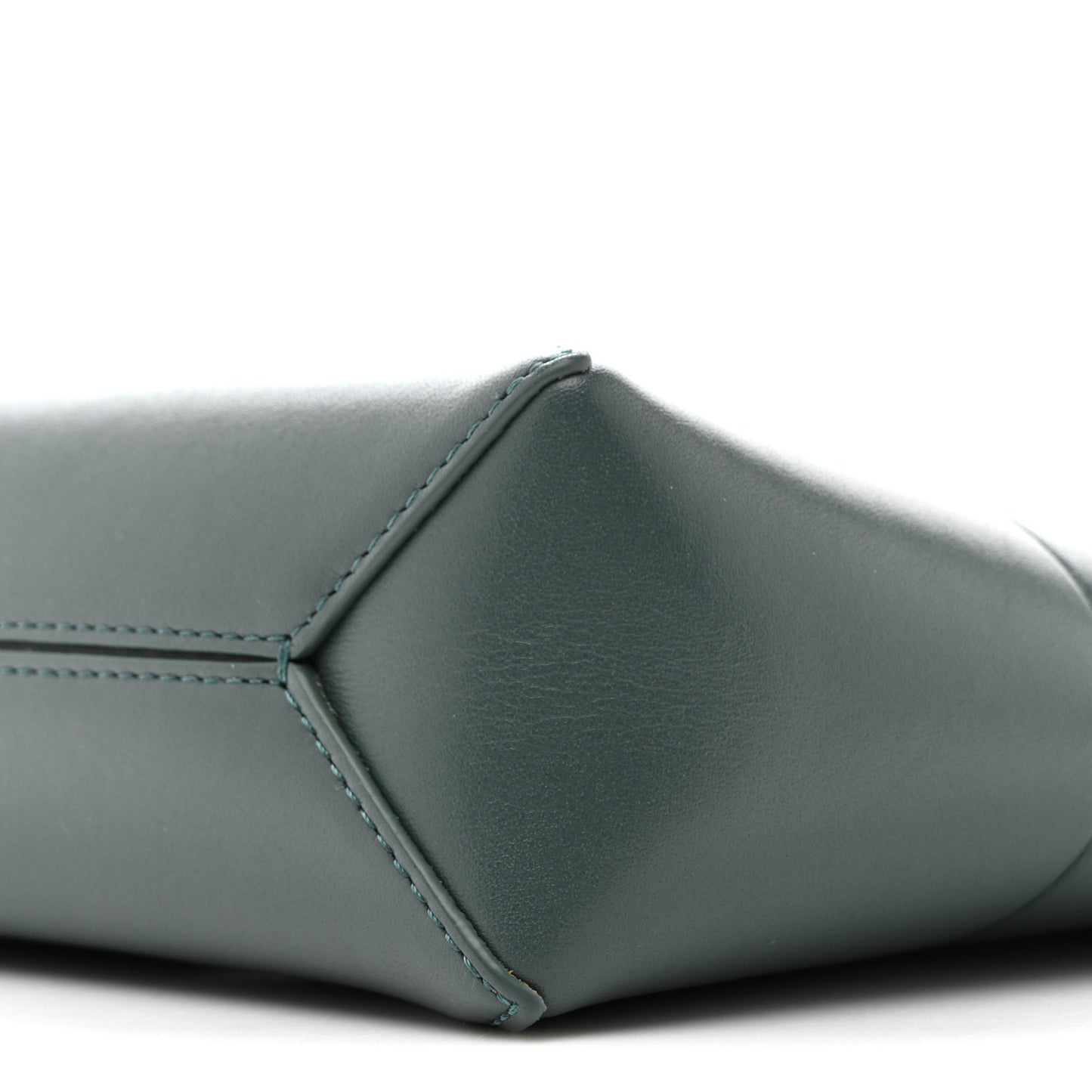 Shiny Calfskin Puzzle Fold Pouch Vetiver