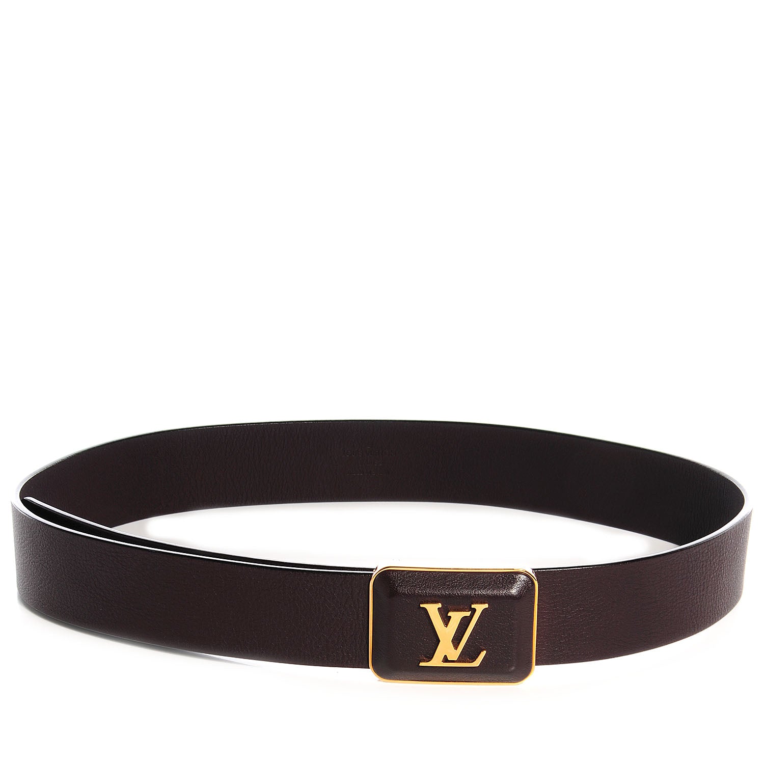 Louis Vuitton Ecrin Calfskin Belt 75 30 Burgundy 1 of 5
