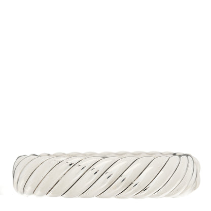 David Yurman Sterling Silver 17mm Sculpted Cable Bangle Bracelet 2 of 3
