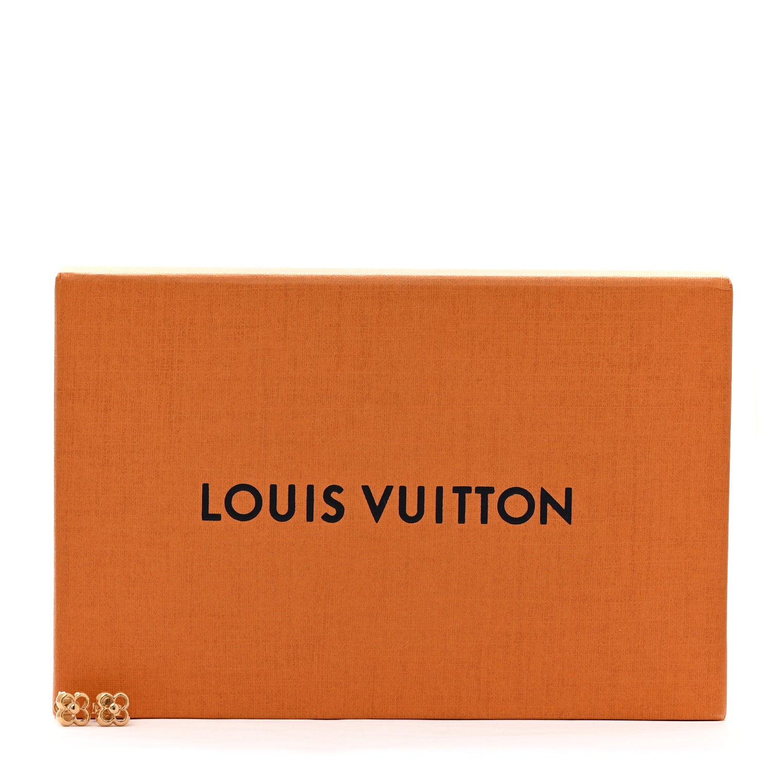 Louis Vuitton Brass Flower Full Stud Earrings Gold 5 of 5