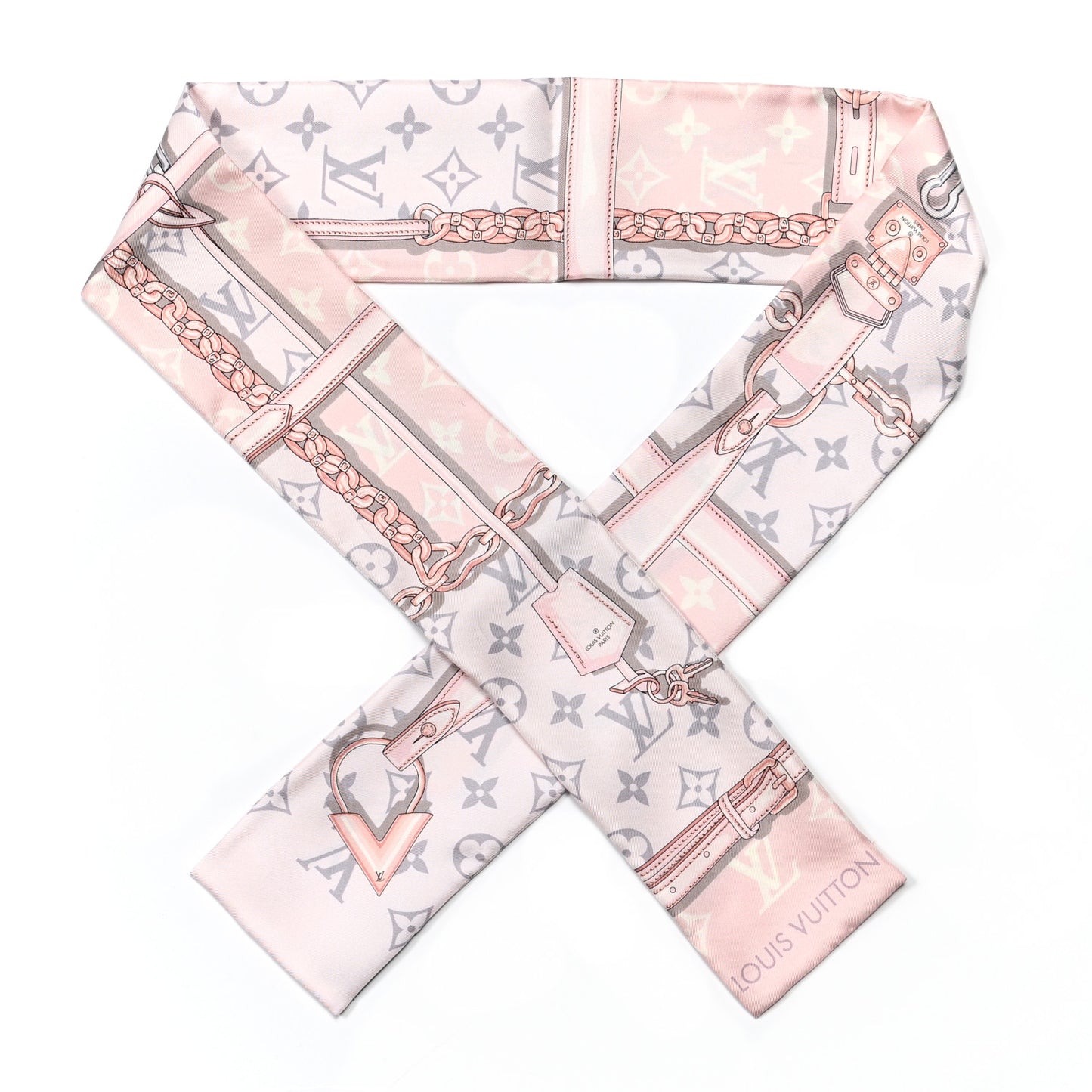 Silk Monogram Confidential Bandeau Light Pink