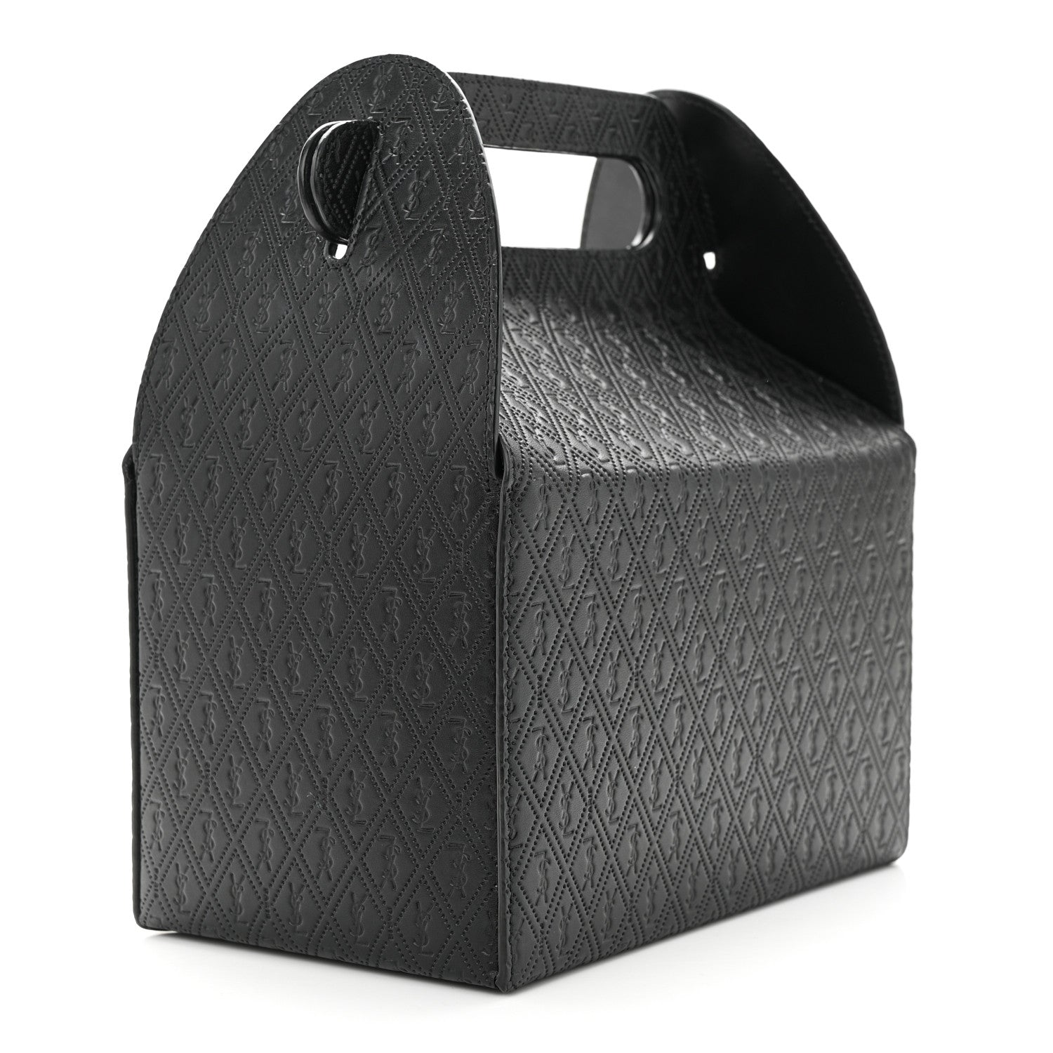 Saint Laurent Calfskin Monogram Take Away Box Black 3 of 11