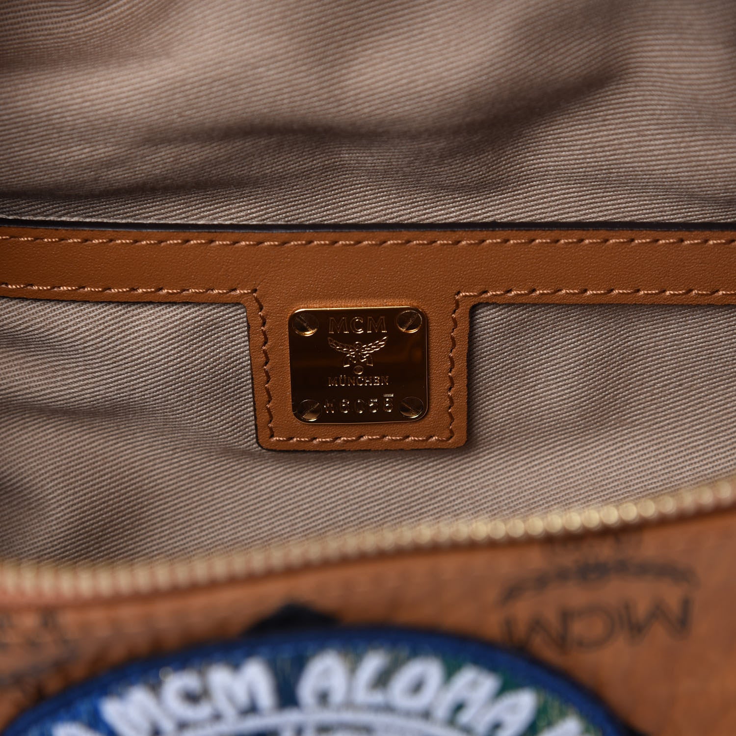 MCM Visetos Hawaii Patch Small Stark Belt Bag Cognac 8 of 9