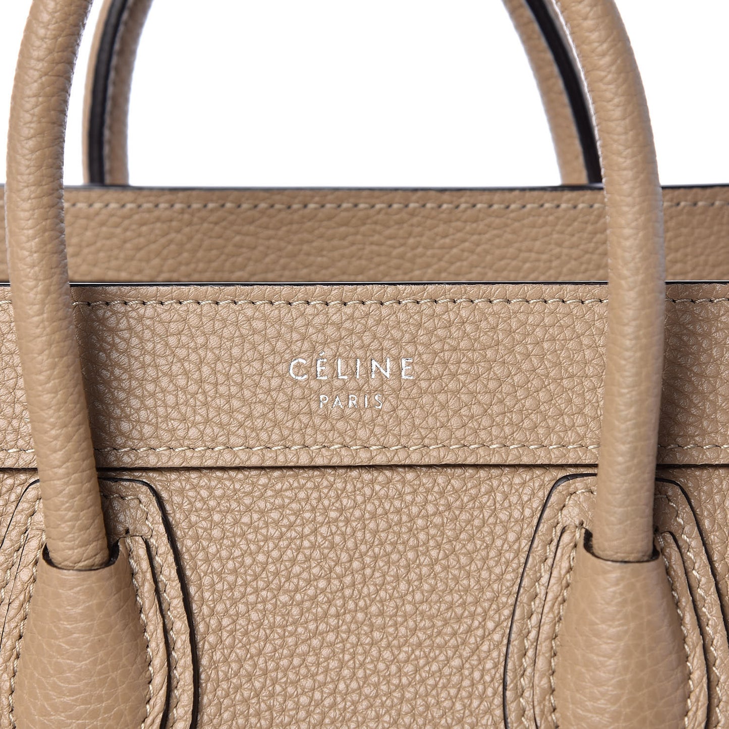 Drummed Calfskin Nano Luggage Dune