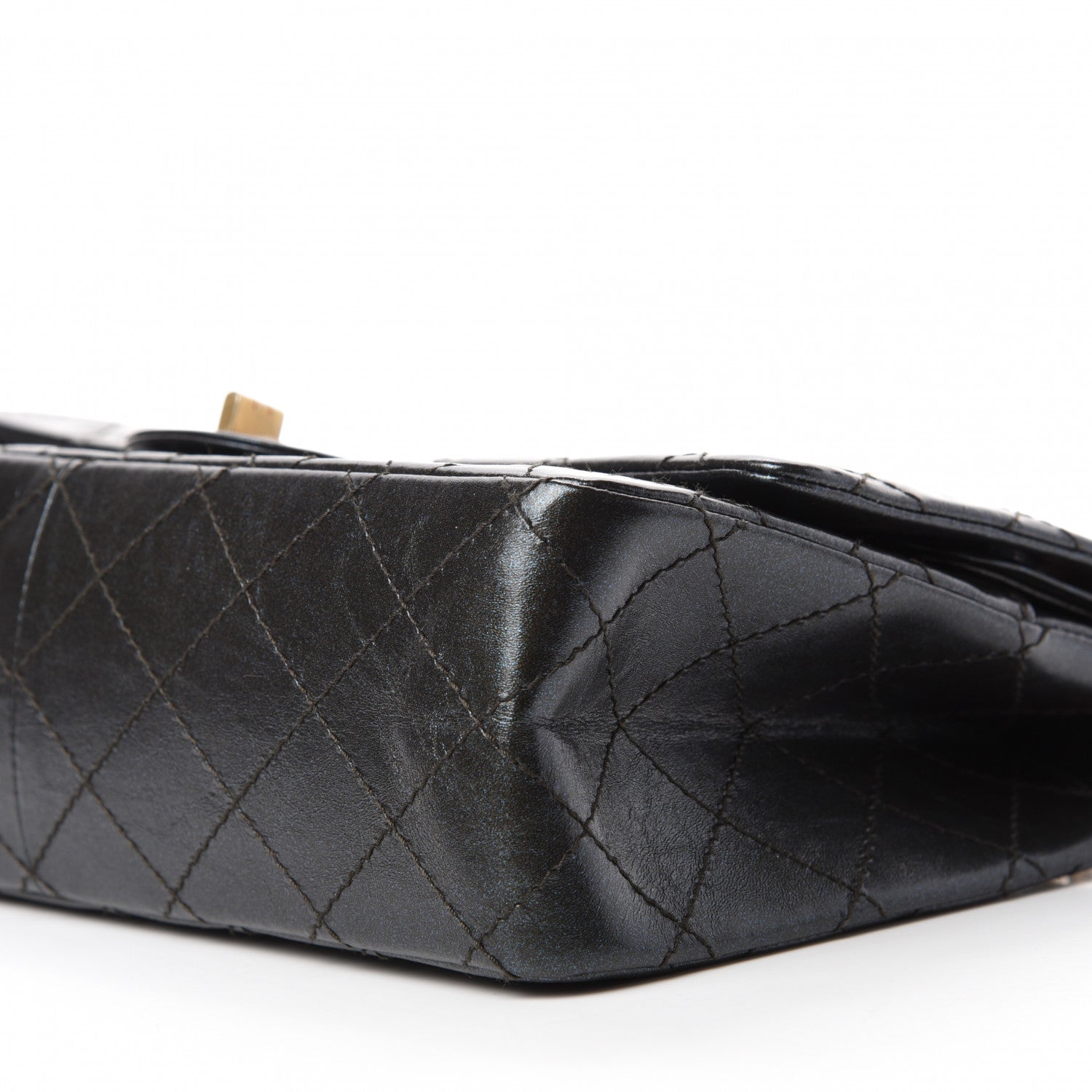 Chanel Glittered Aged Calfskin Quilted 2.55 Reissue 226 Flap Black 7 of 11
