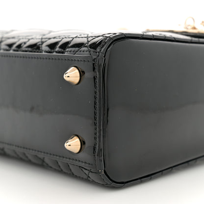 Christian Dior Patent Cannage Small Lady Dior Black 10 of 11