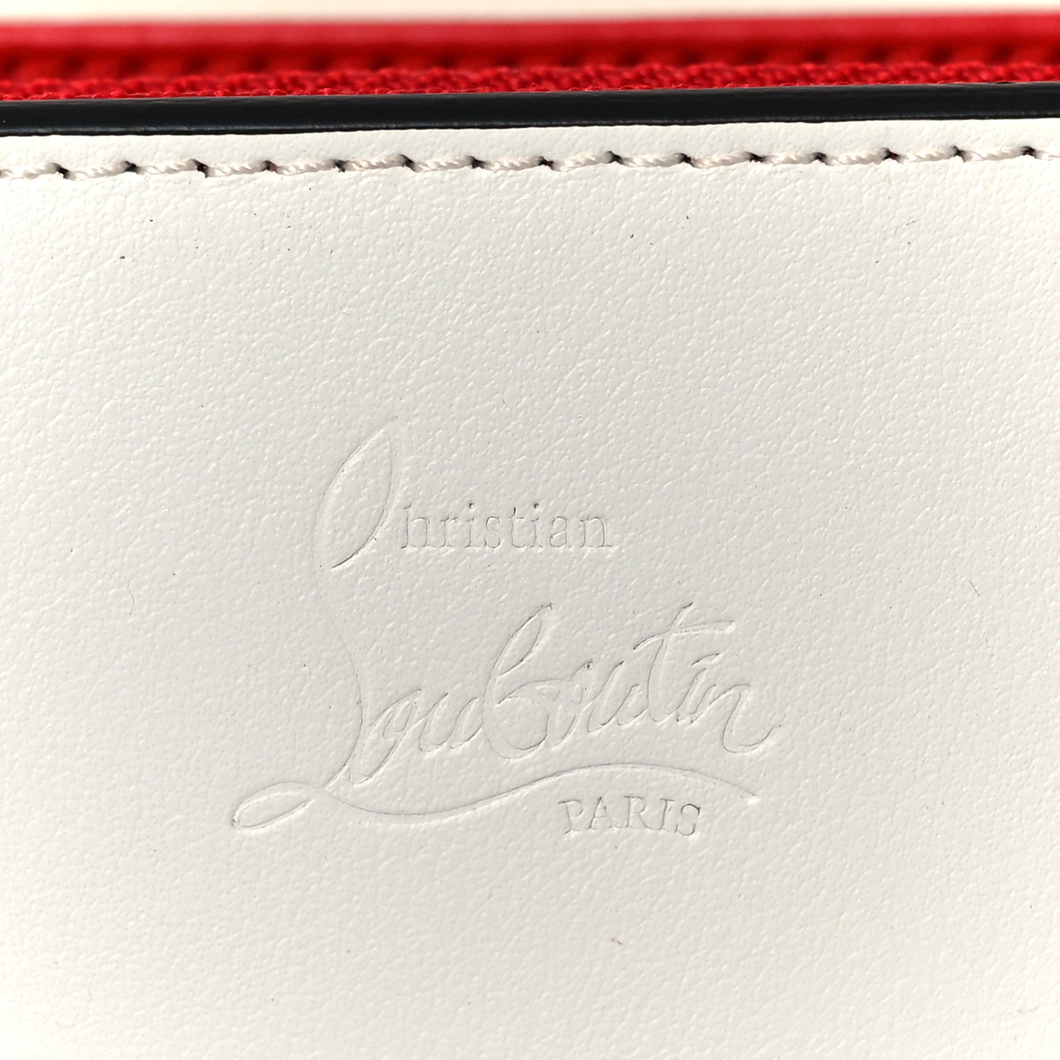 Christian Louboutin Calfskin Spikes Paloma Clutch Snow 6 of 8