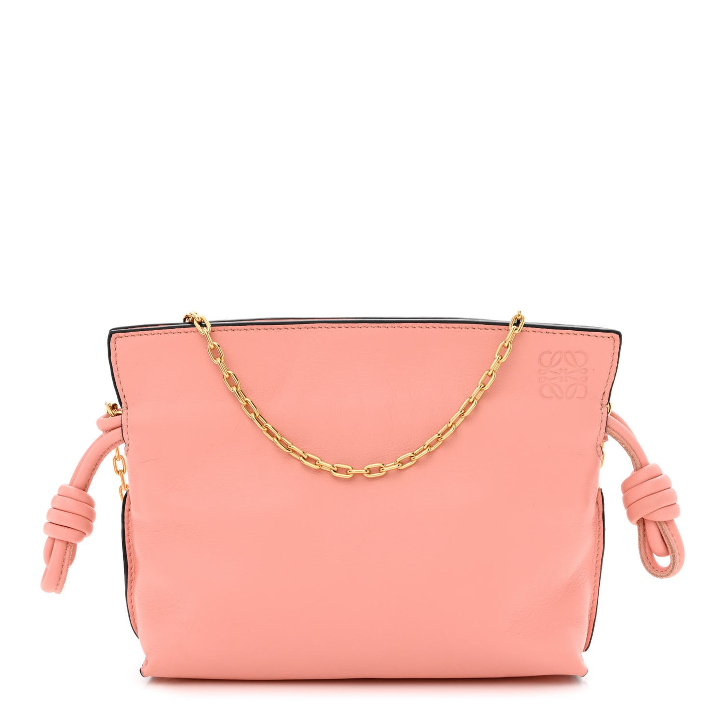 Calfskin Nano Flamenco Knot Clutch Warm Blossom