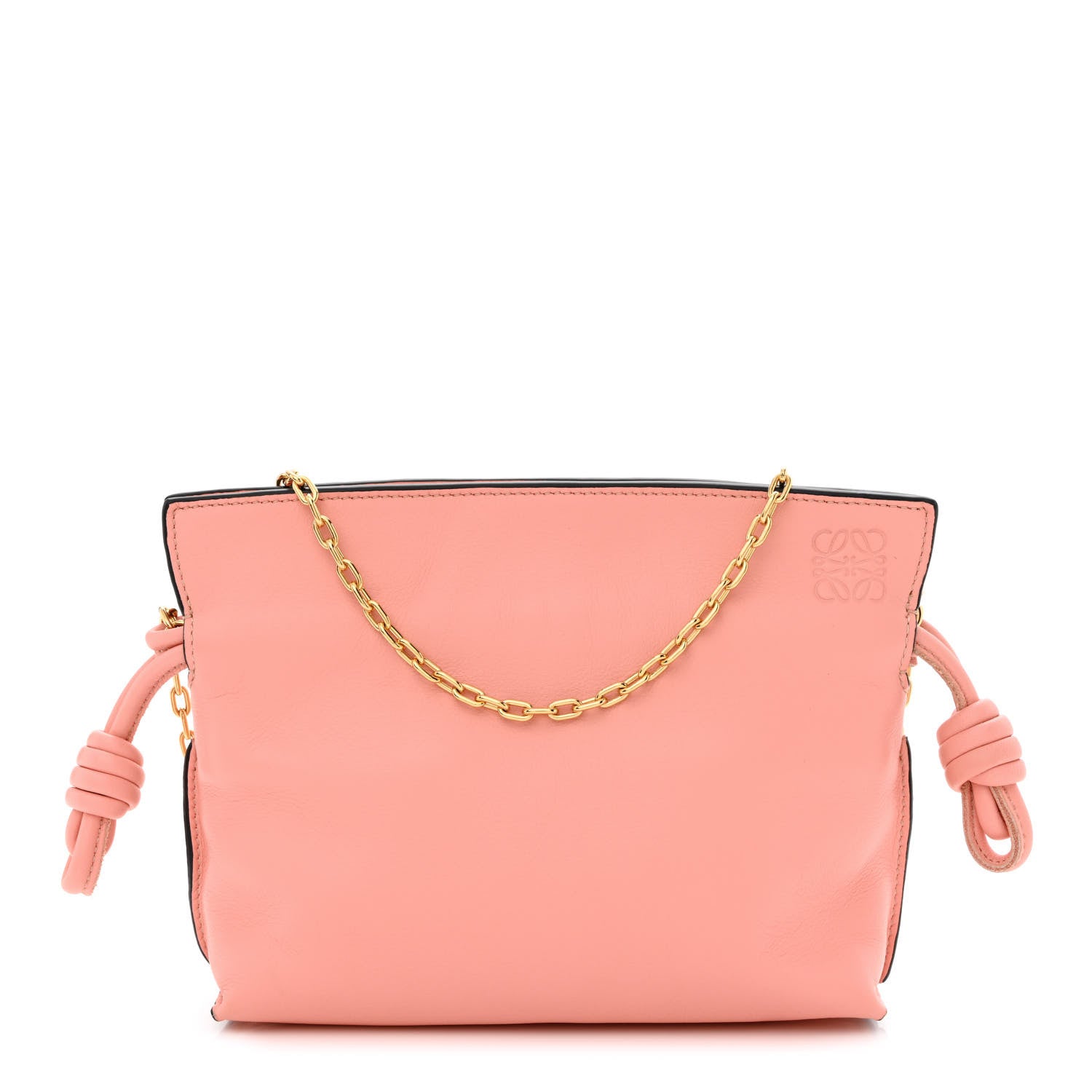 Loewe Calfskin Nano Flamenco Knot Clutch Warm Blossom 1 of 10