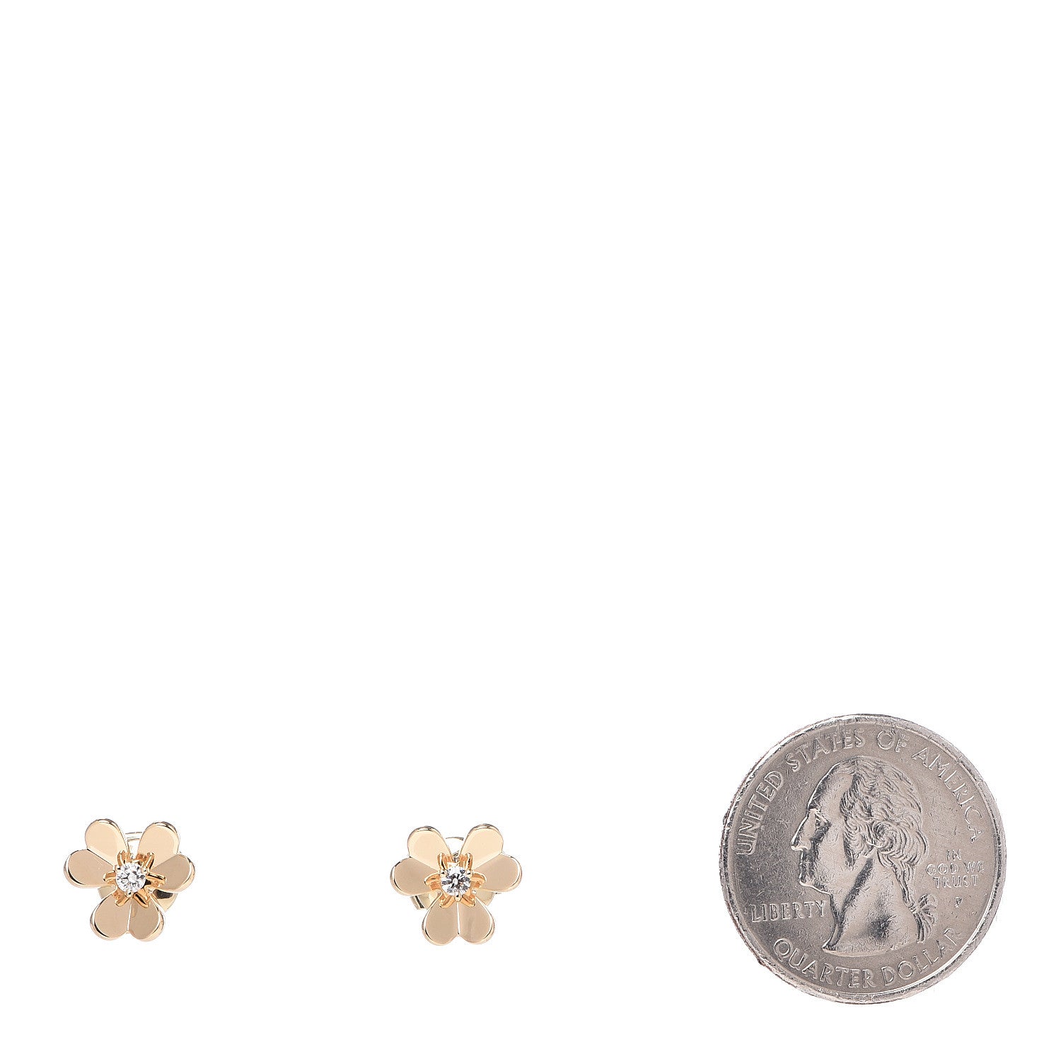 Van Cleef & Arpels 18K Yellow Gold Diamond Mini Frivole Earrings 2 of 5