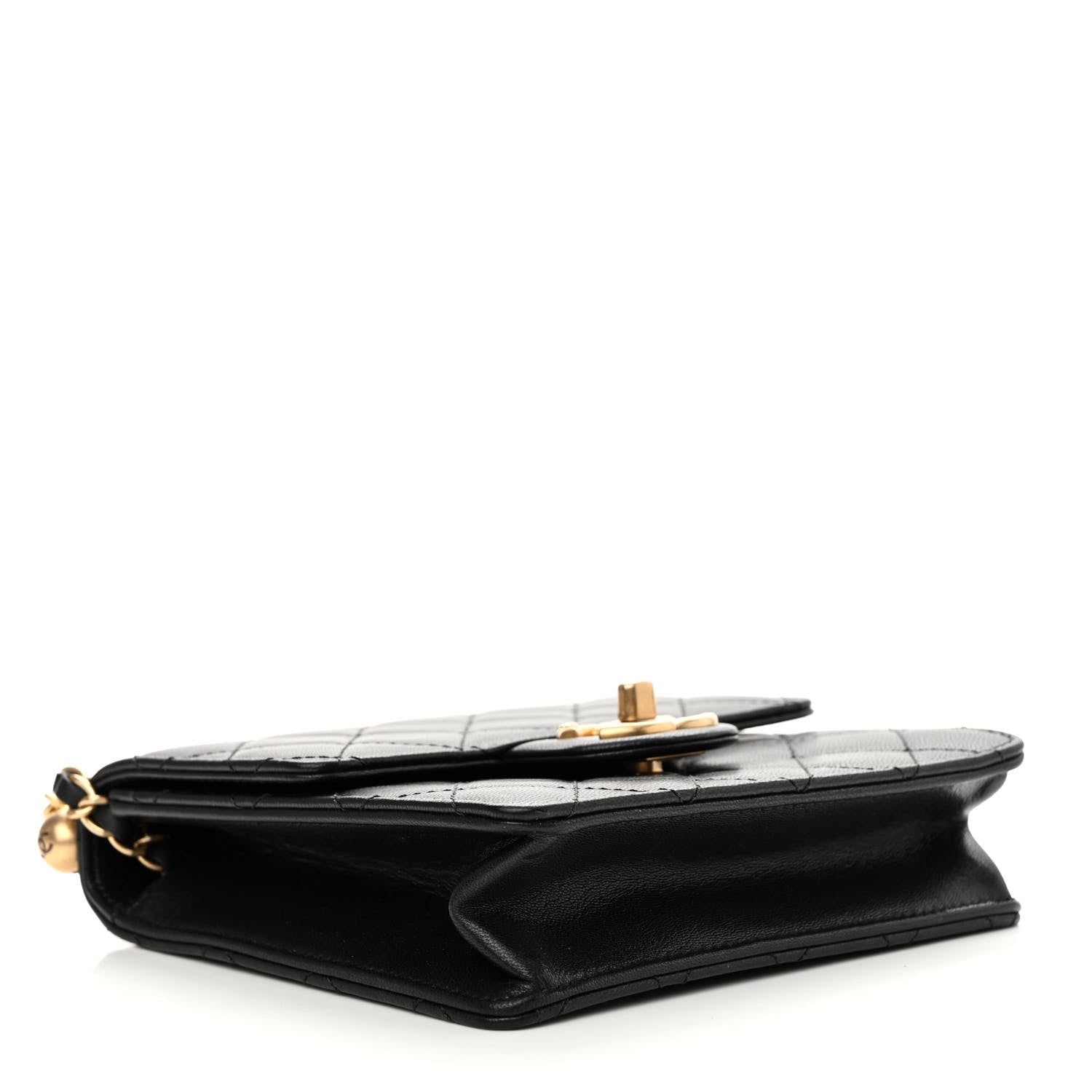 Chanel Lambskin Quilted Chic Pearls Flap Black 4 of 10