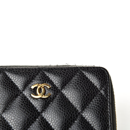 Chanel Caviar Quilted Zip Coin Purse Black 8 of 10