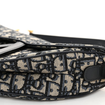 Christian Dior Oblique Saddle Bag Blue 10 of 12