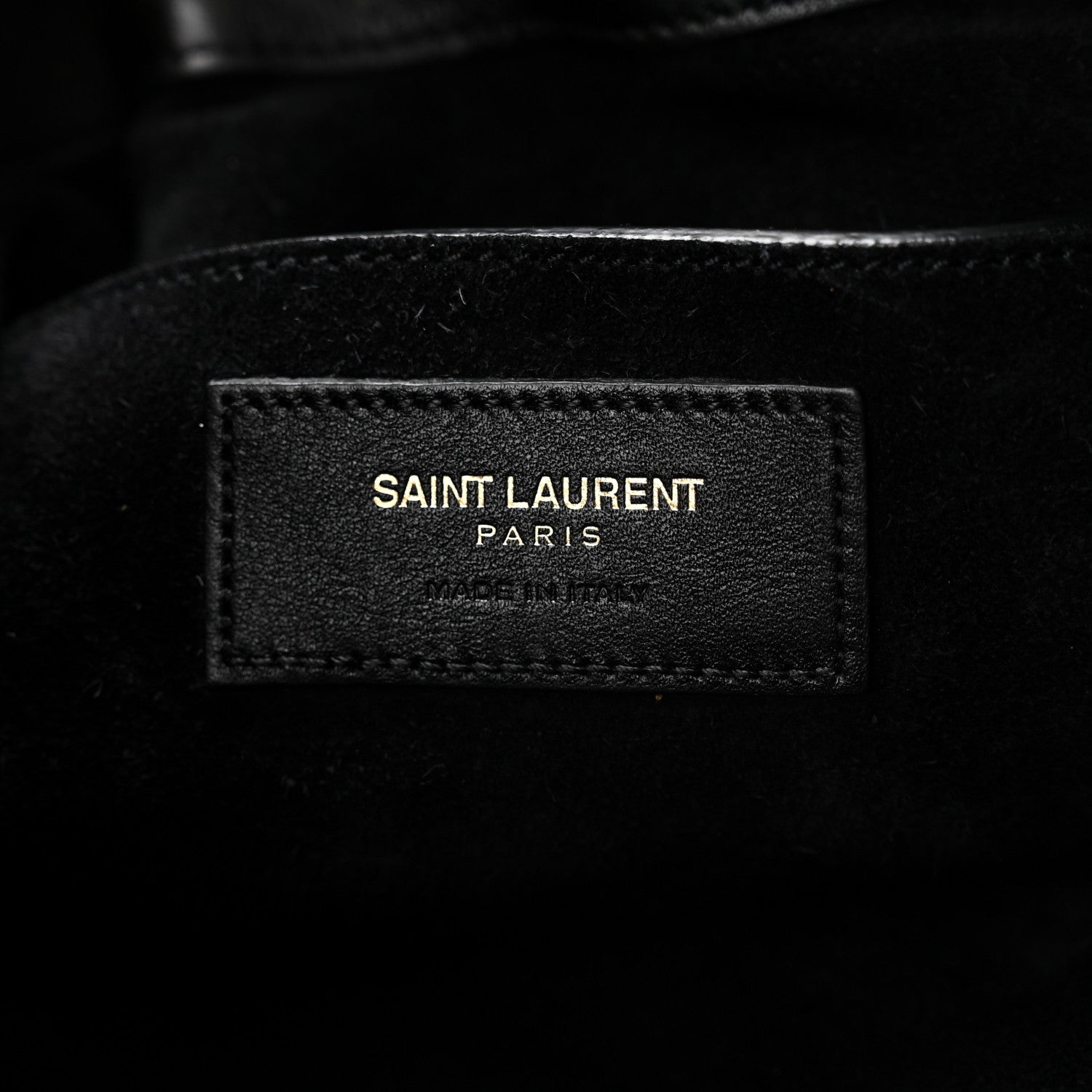 Saint Laurent Calfskin Small Emmanuelle Fringe Bucket Bag Black 6 of 11
