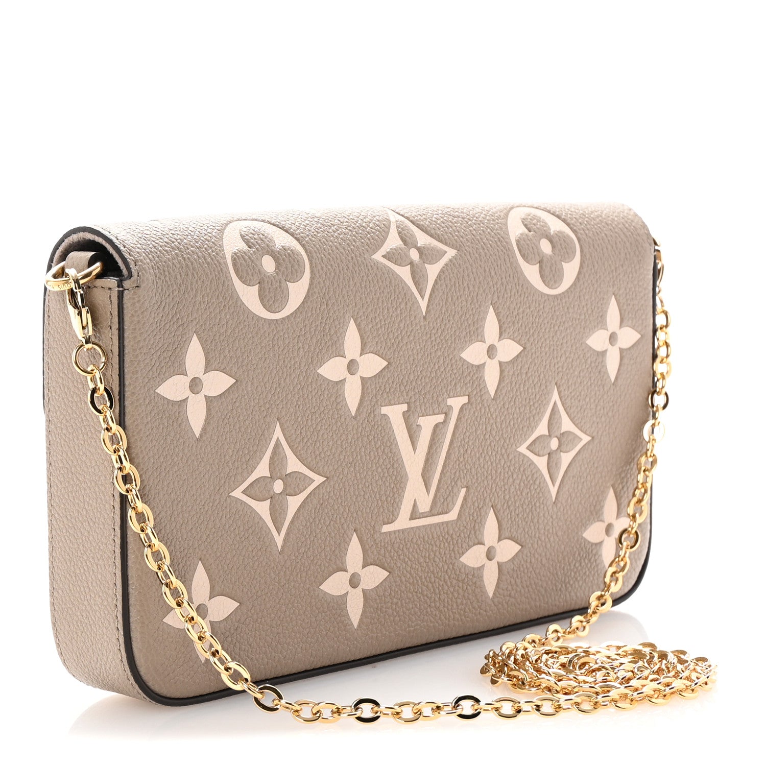 Louis Vuitton Empreinte Monogram Giant Felicie Pochette Tourterelle Creme 4 of 11