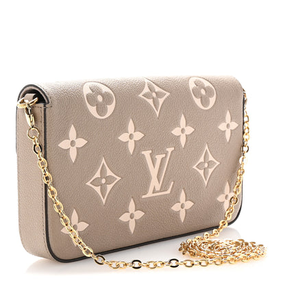 Louis Vuitton Empreinte Monogram Giant Felicie Pochette Tourterelle Creme 4 of 11