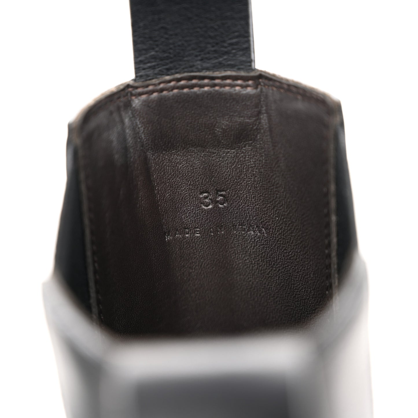 Calfskin The Tire Chelsea Boots 35 Black Green