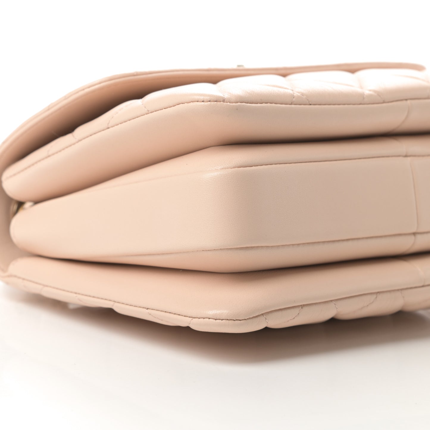 Lambskin Quilted Small Trendy CC Dual Handle Flap Bag Beige