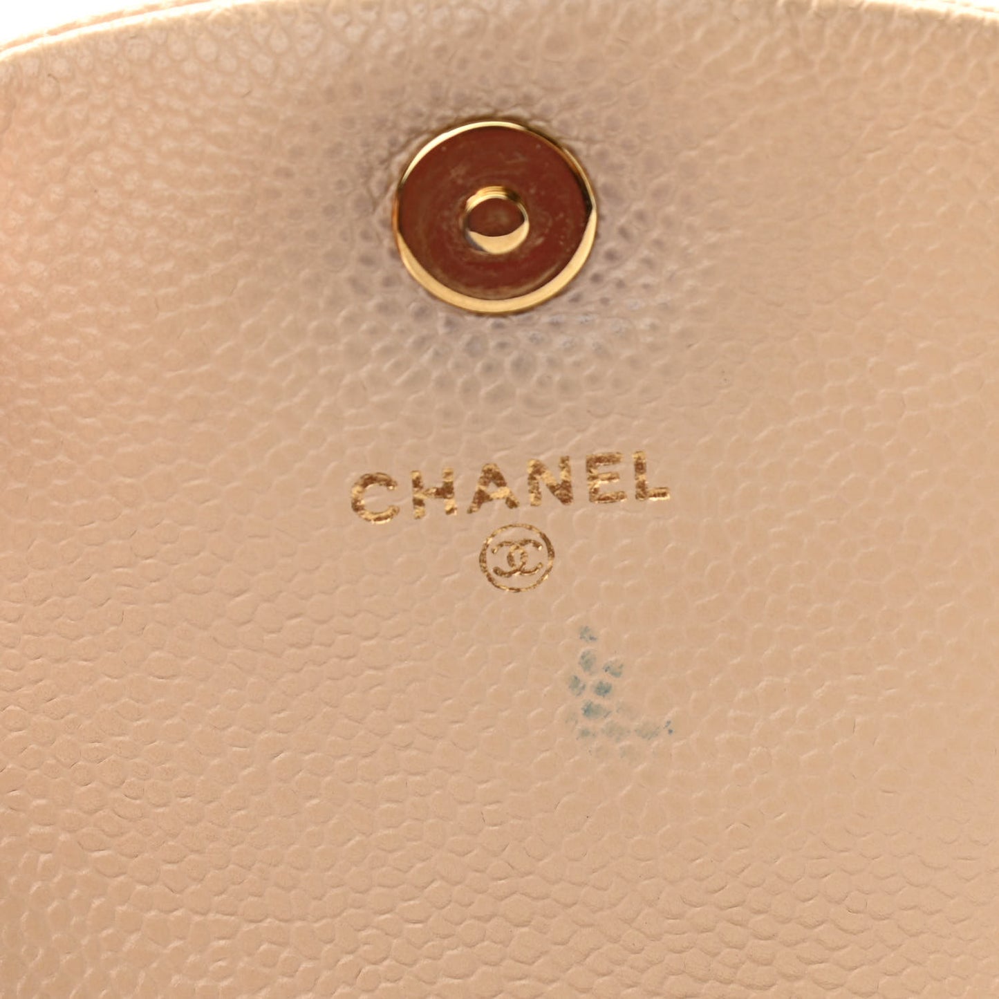 Caviar Half Moon Wallet On Chain WOC Beige