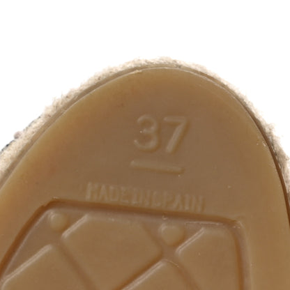 Chanel Lambskin CC Espadrilles 37 Beige Black 7 of 9