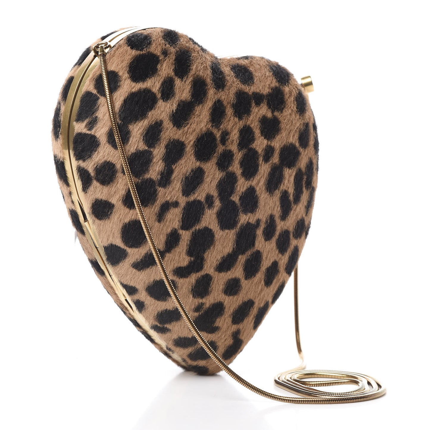 Pony Hair Leopard Love Box Bag Black