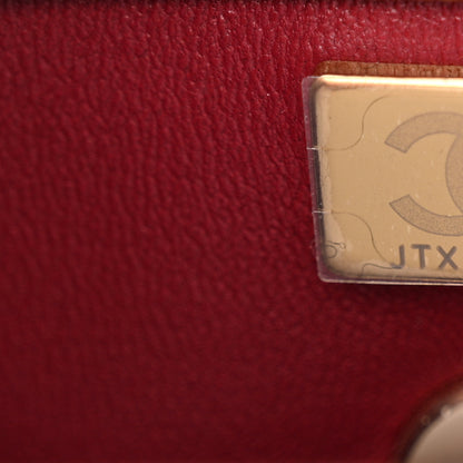Chanel Caviar Lizard Embossed Quilted Mini Coco Handle Flap Burgundy 7 of 10