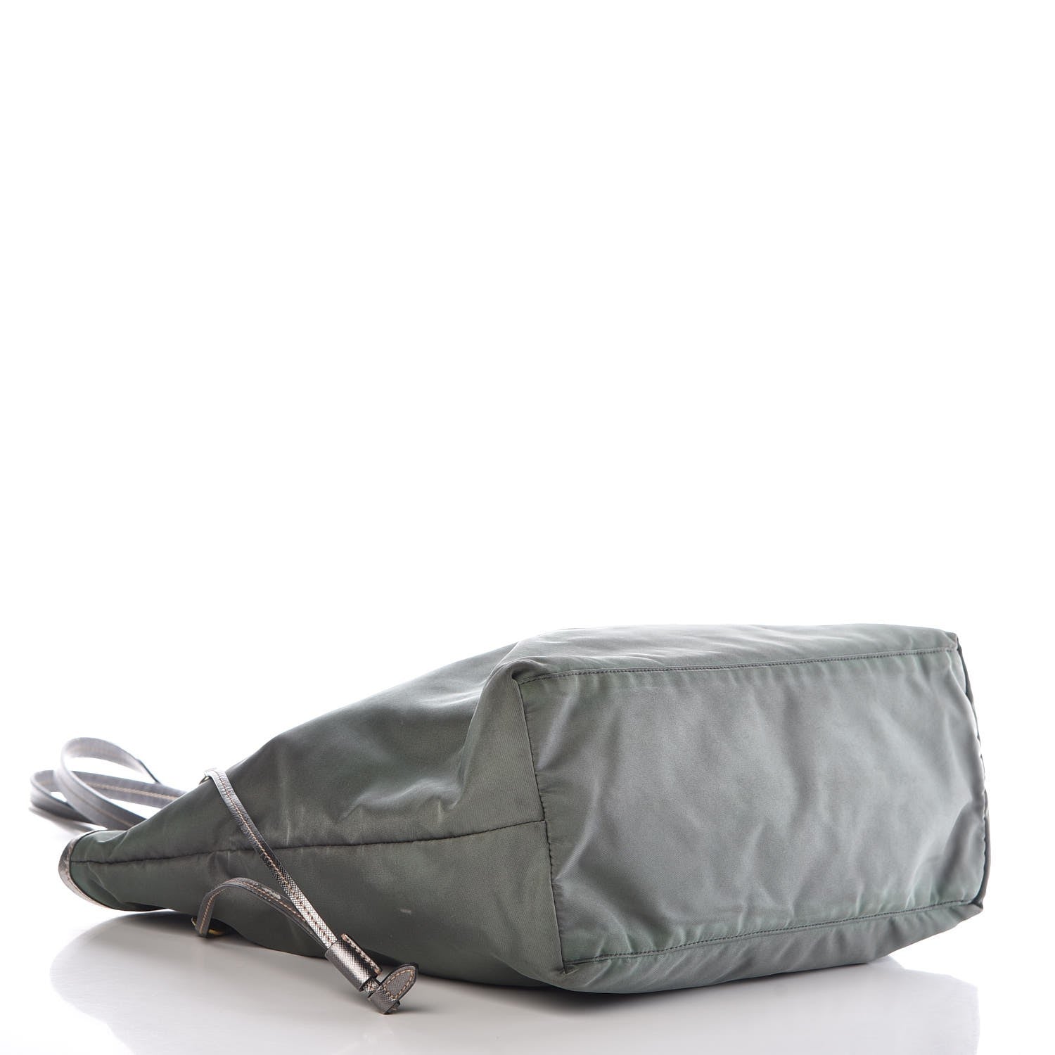 Prada Tessuto Nylon Saffiano Tote Green 4 of 15