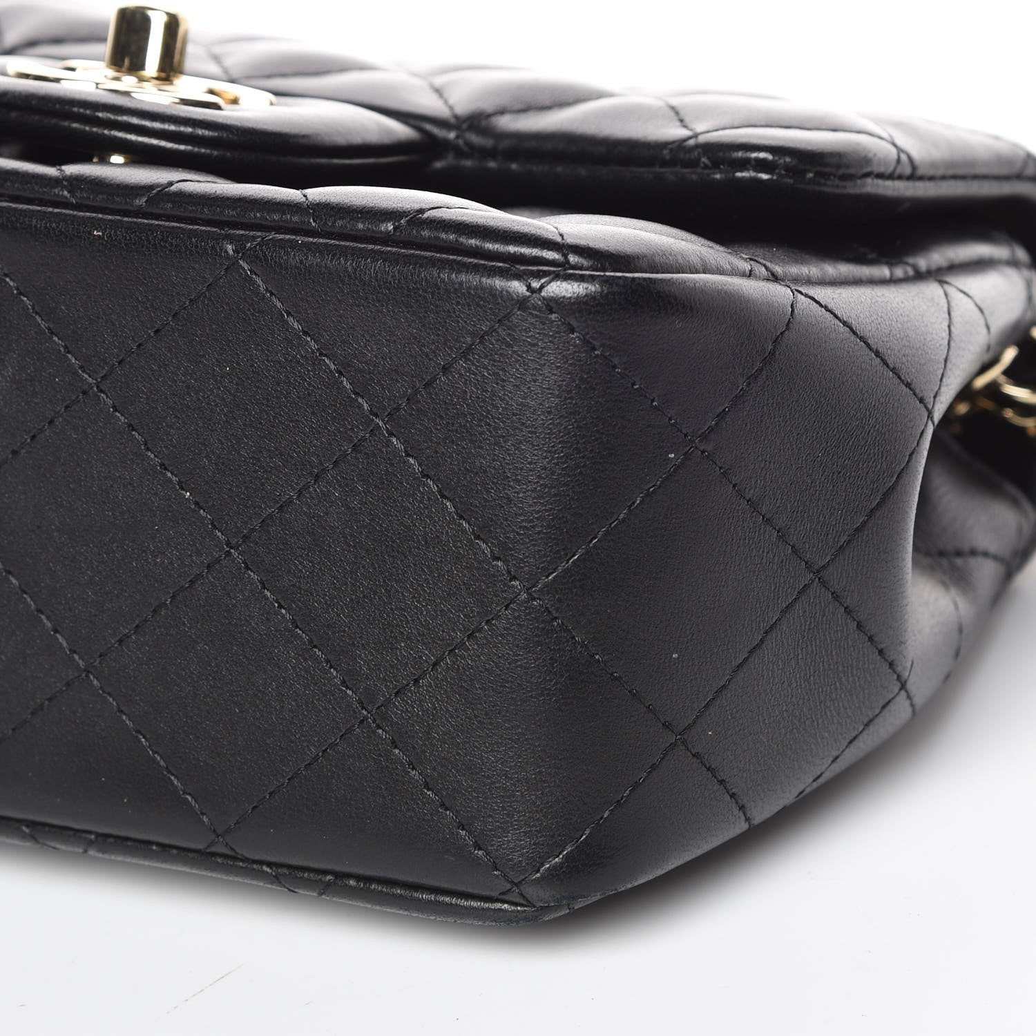 Chanel Lambskin Quilted Mini Square Flap Black 9 of 11