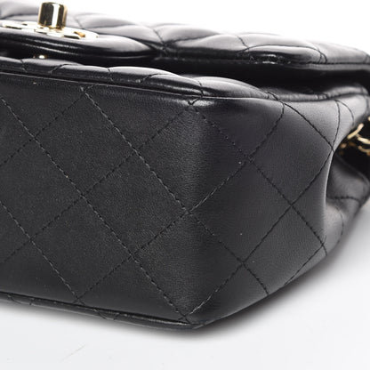 Chanel Lambskin Quilted Mini Square Flap Black 9 of 11