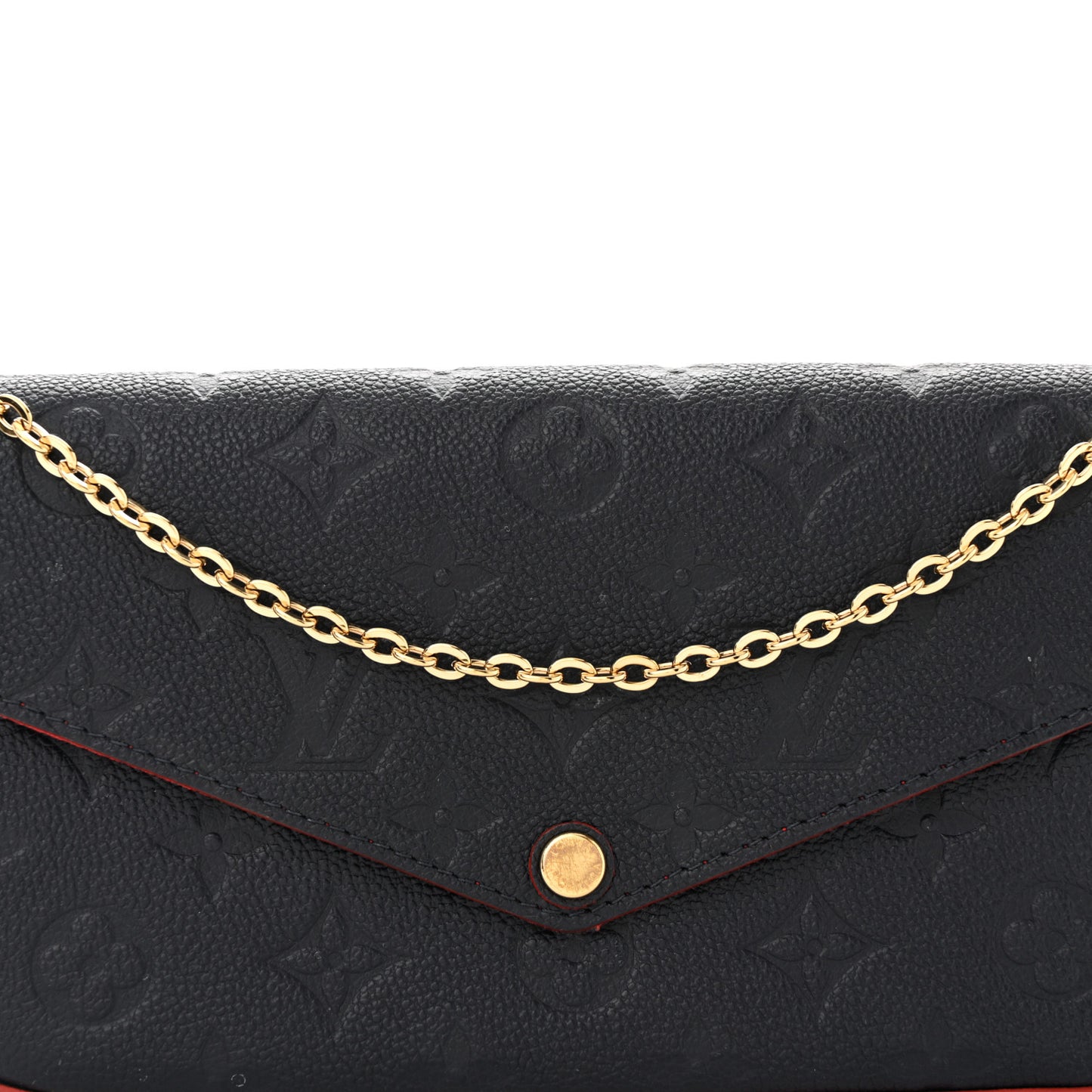 Empreinte Pochette Felicie Chain Wallet Marine Rouge