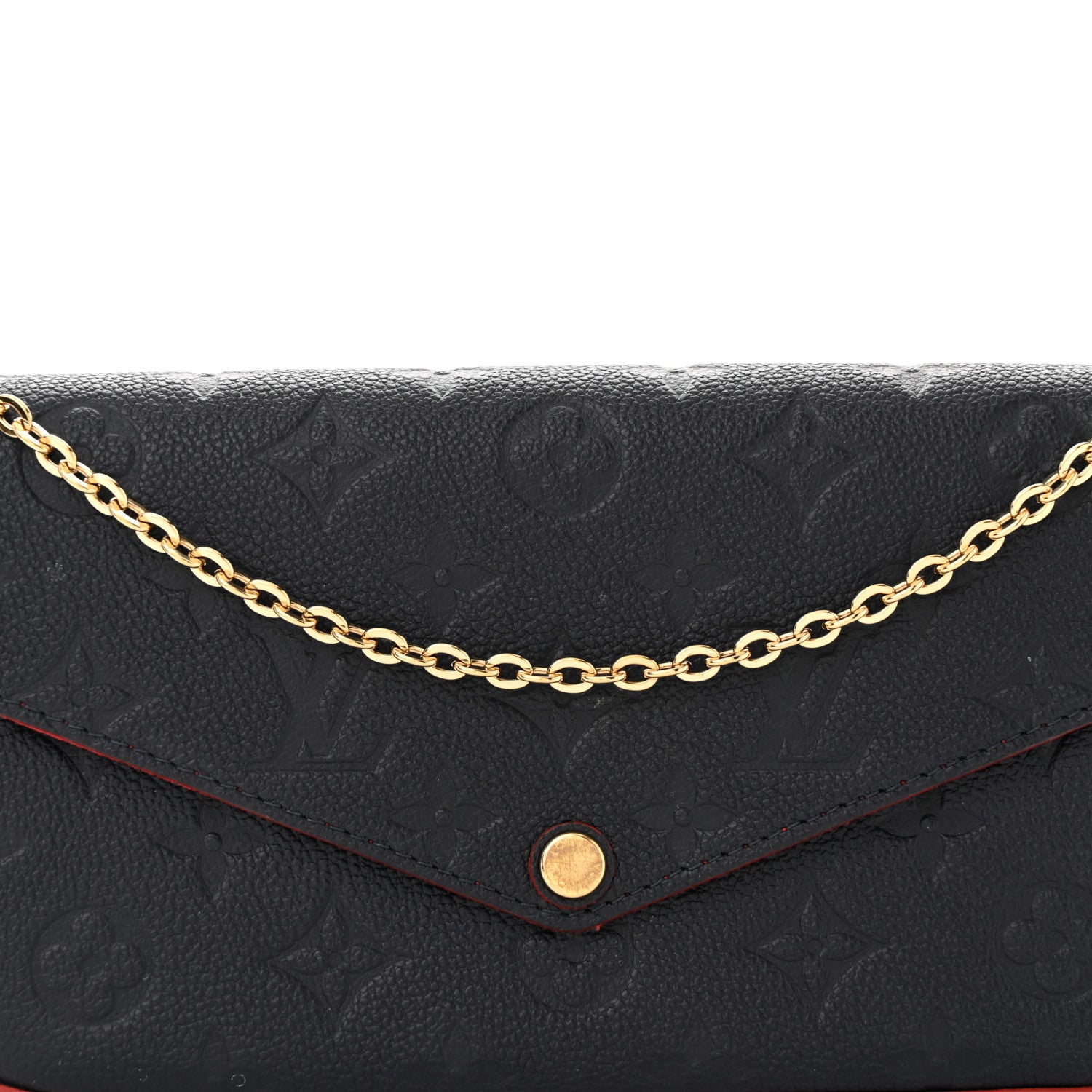 Louis Vuitton Empreinte Pochette Felicie Chain Wallet Marine Rouge 8 of 13