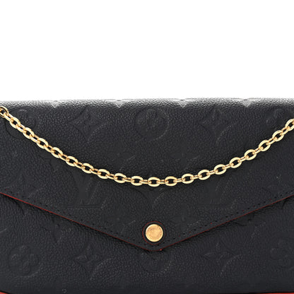 Louis Vuitton Empreinte Pochette Felicie Chain Wallet Marine Rouge 8 of 13