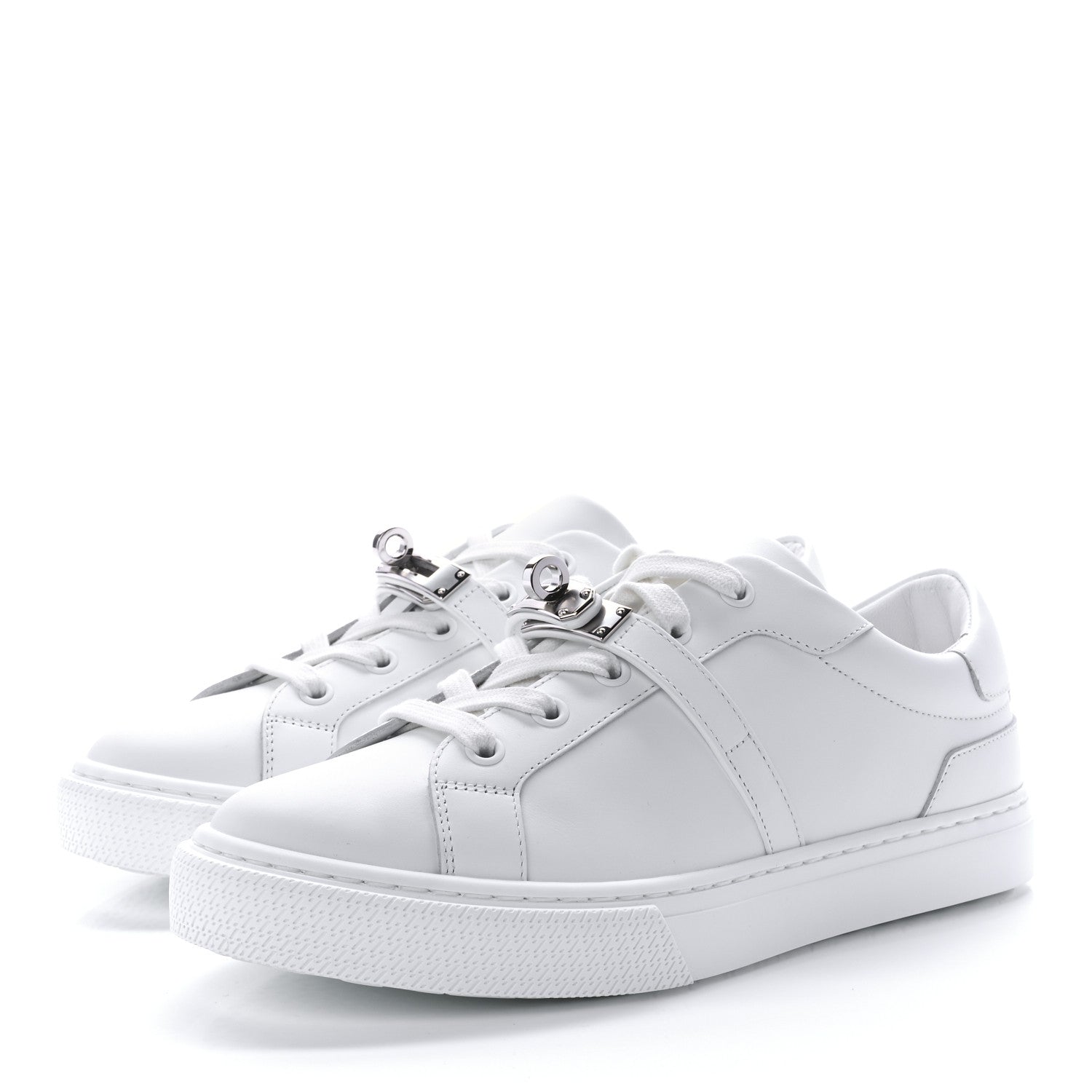 Hermes Calfskin Day Sneakers 37.5 White 3 of 8