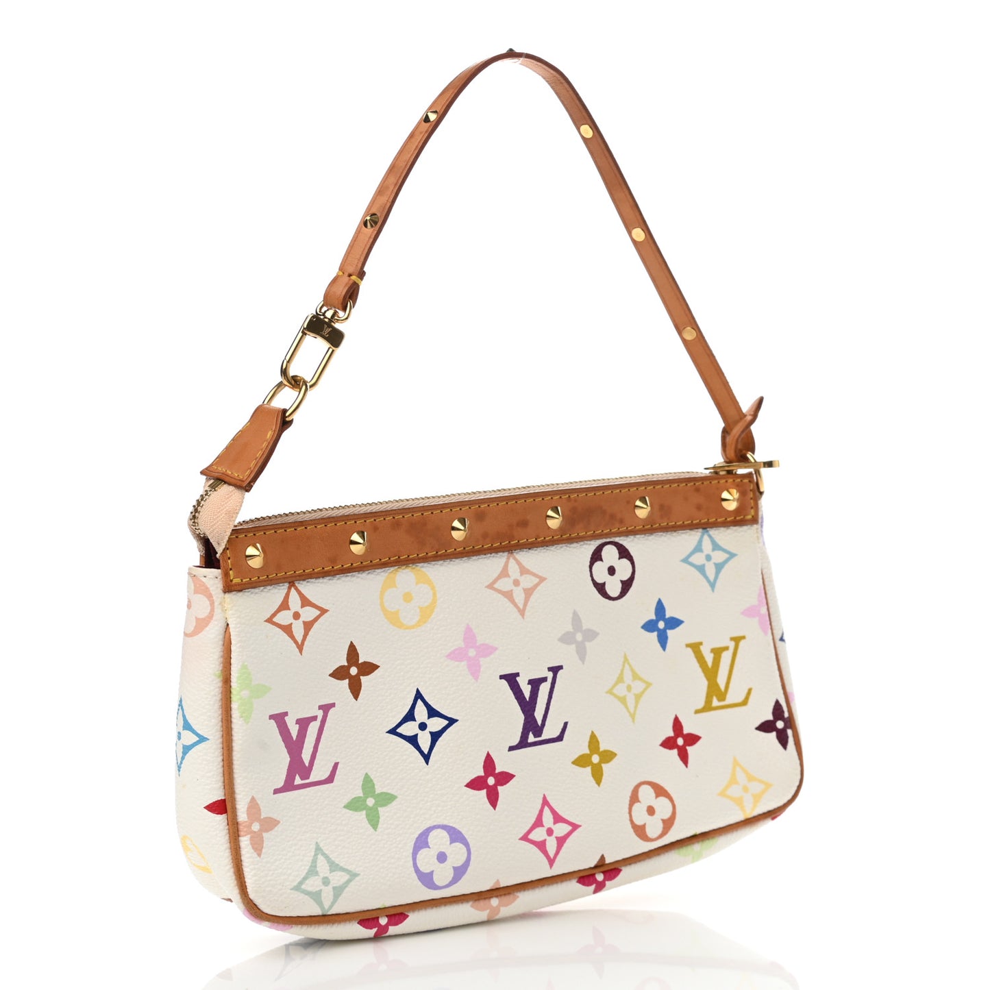 Monogram Multicolor Pochette Accessories White