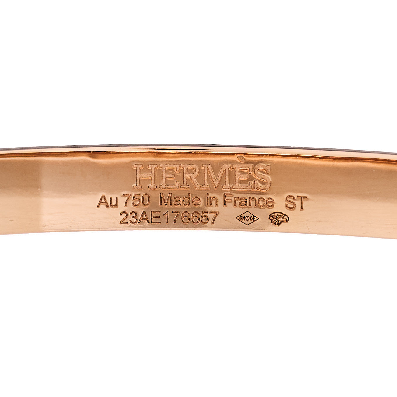 Hermes 18K Rose Gold Diamond PM Kelly Pave Bracelet ST 4 of 4